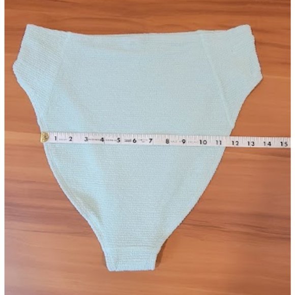 NWT- Old Navy High Waist Textured Bikini Bottom, Blue/Green, SZ: Large - Picture 11 of 12